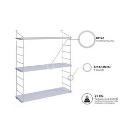 Hanah Home Armoni 3'lü - Shiny White